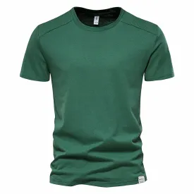 100% Cotton T Shirt for Men O-neck Soild Color Basic Men's T-shirts with Short Sleeves New Summer Tops Tees Men Clothes