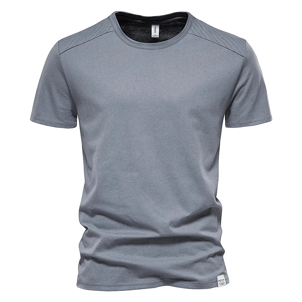 100% Cotton T Shirt for Men O-neck Soild Color Basic Men's T-shirts with Short Sleeves New Summer Tops Tees Men Clothes