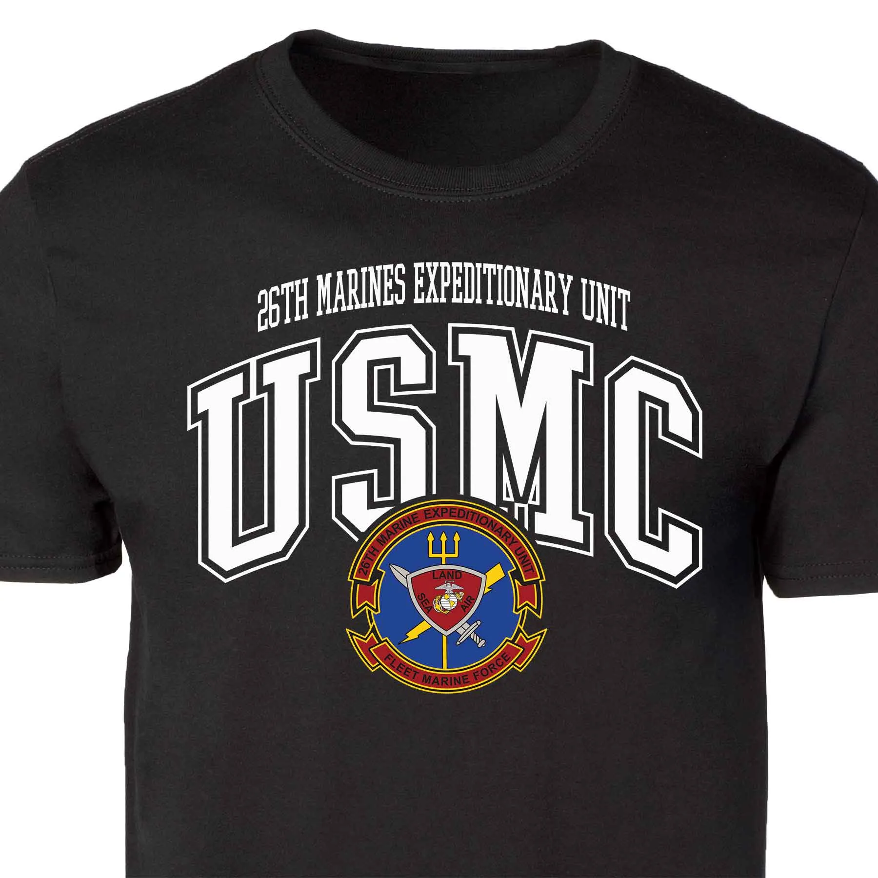 26th Marines Expeditionary Arched Patch Graphic T-shirt