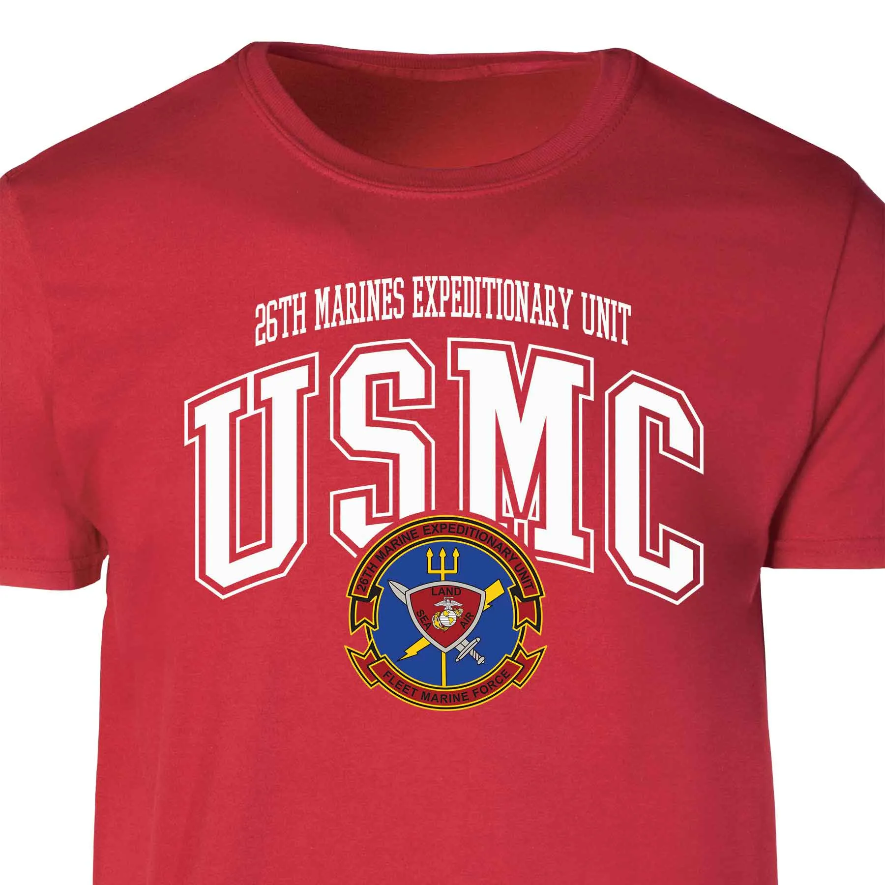 26th Marines Expeditionary Arched Patch Graphic T-shirt