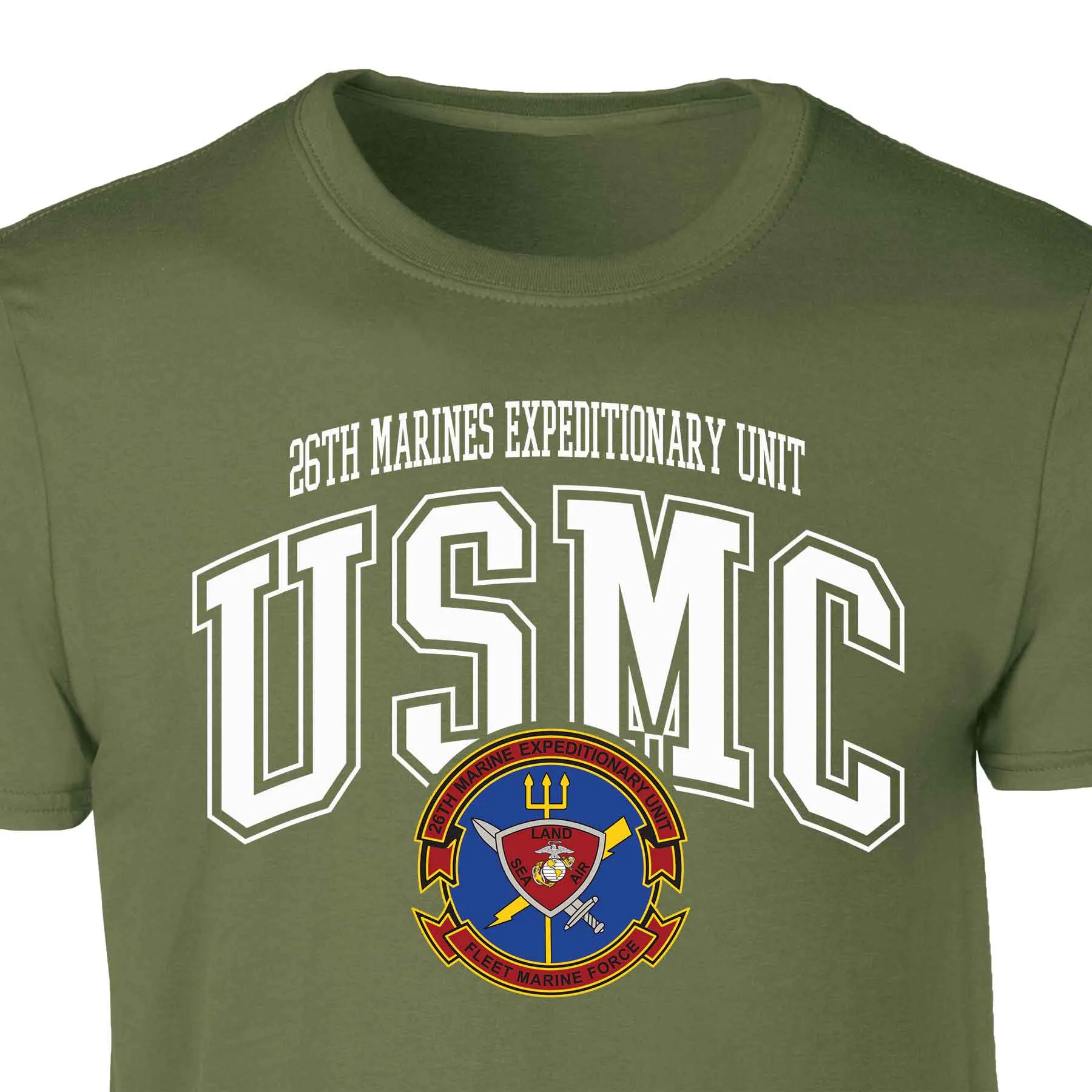 26th Marines Expeditionary Arched Patch Graphic T-shirt