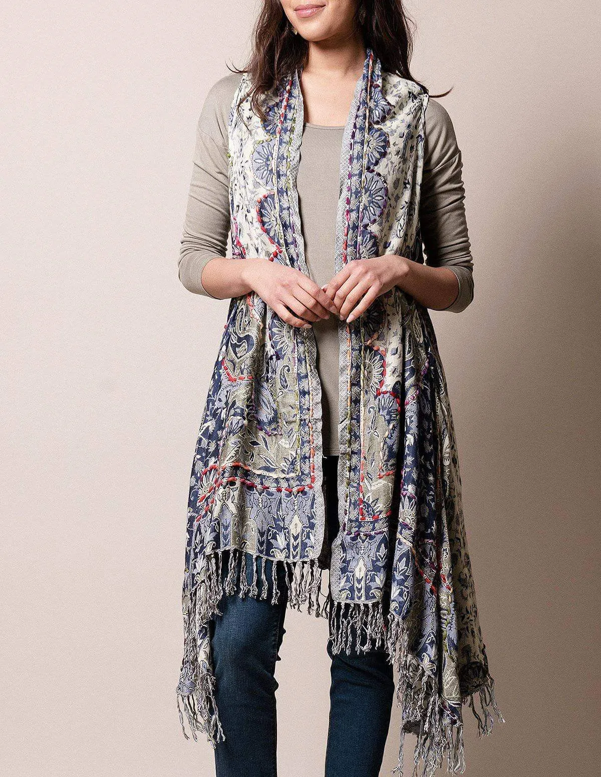 3-in-1 Jaipur Wrap - Blue Sage