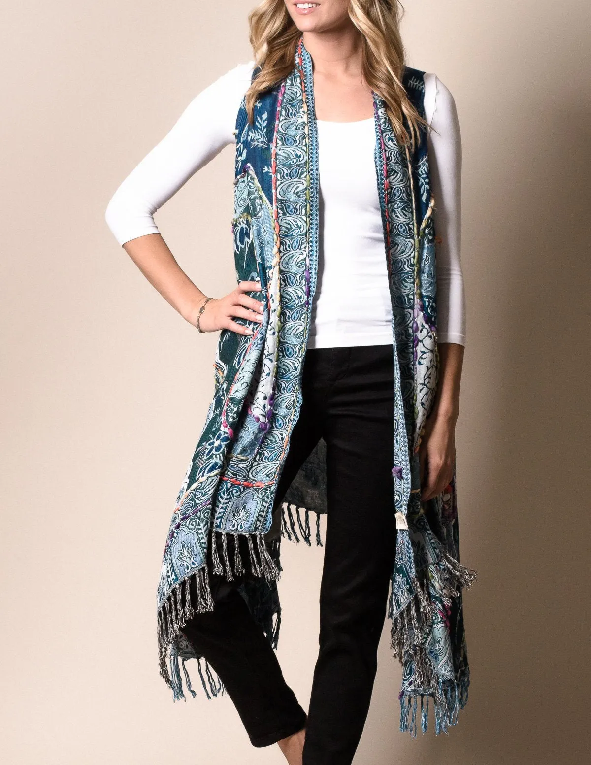 3-in-1 Jaipur Wrap - Blue Teal