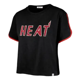 '47 Brand Miami HEAT Wordmark Women's Crop Tee