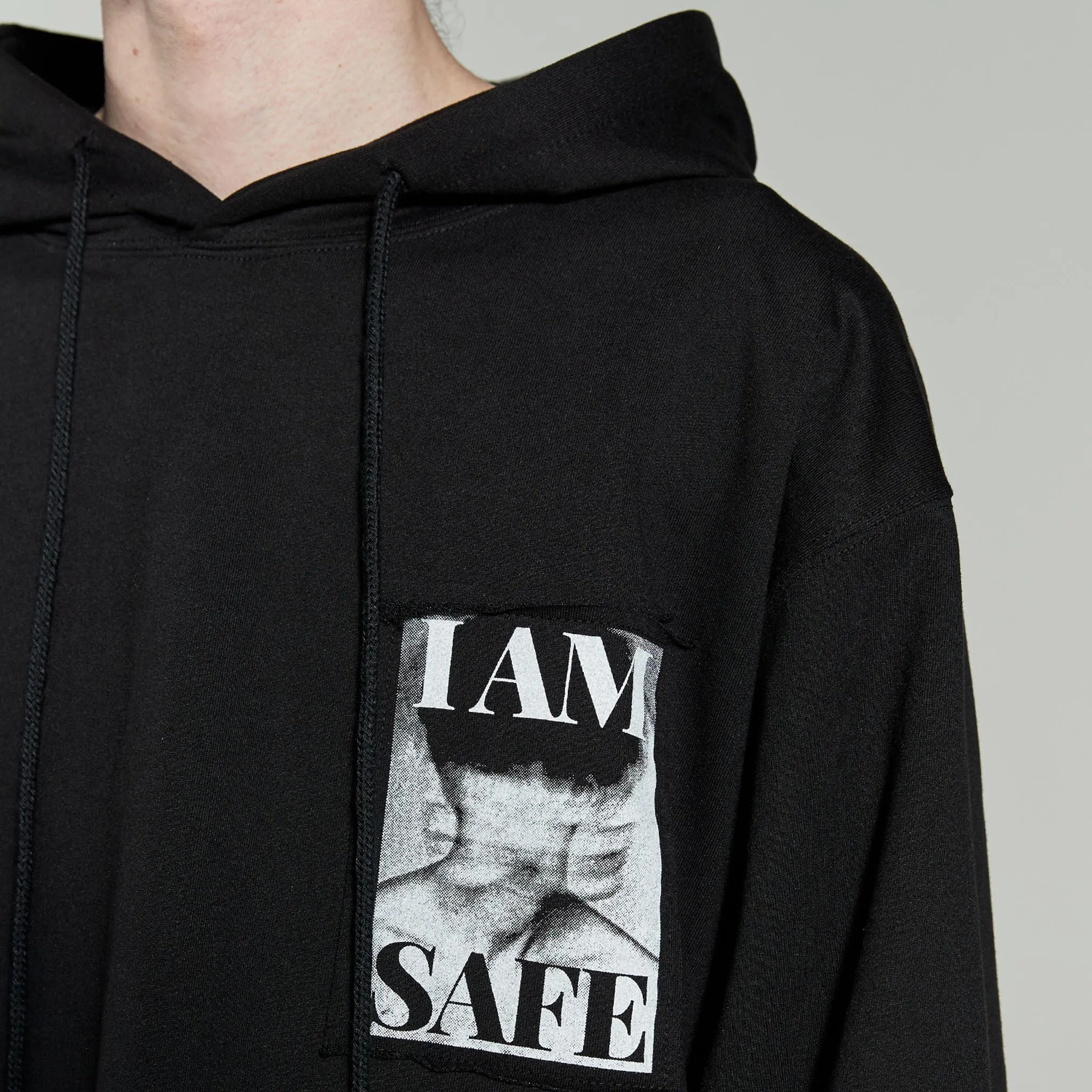 ADD I Am Safe Patch Avantgarde Hoodie Black