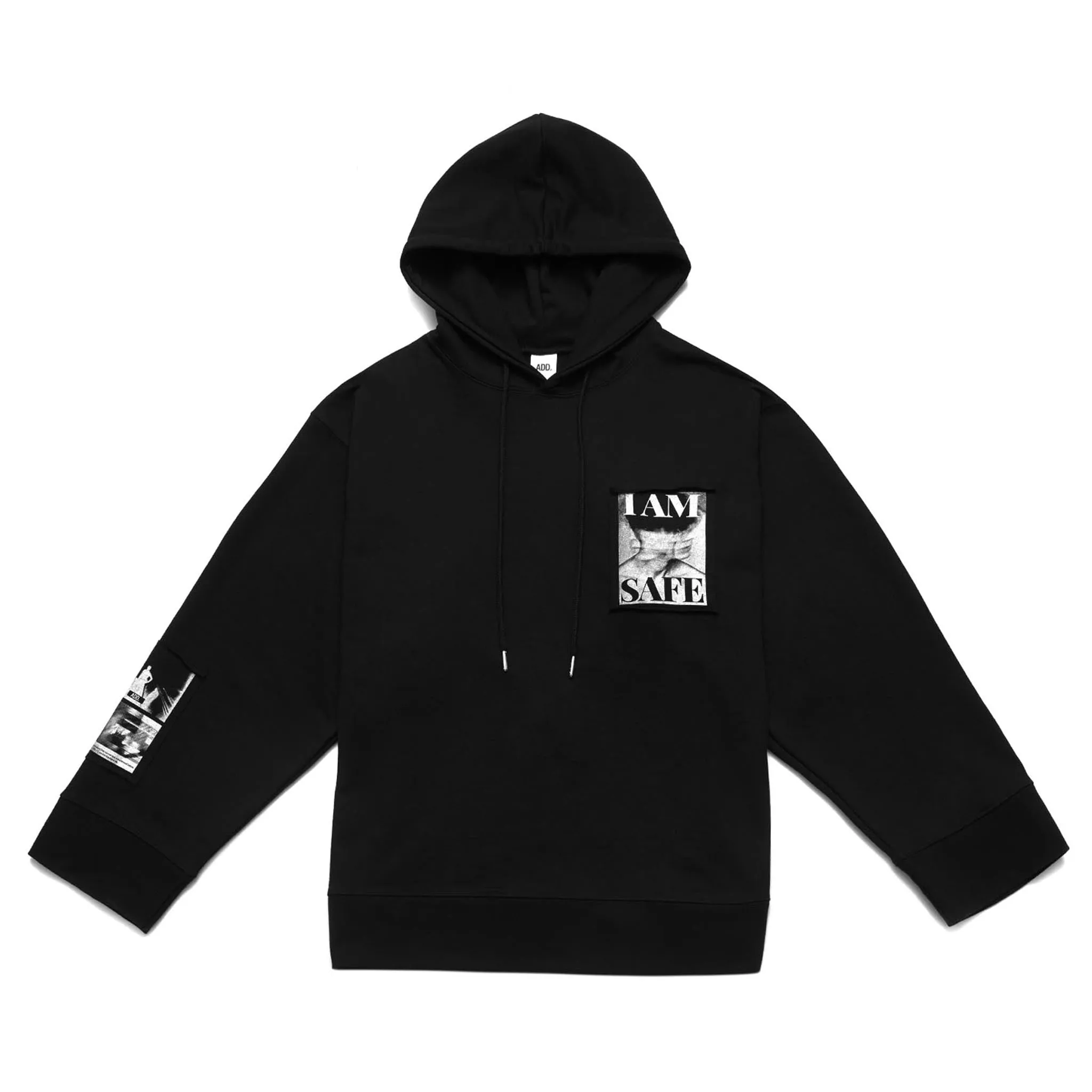 ADD I Am Safe Patch Avantgarde Hoodie Black