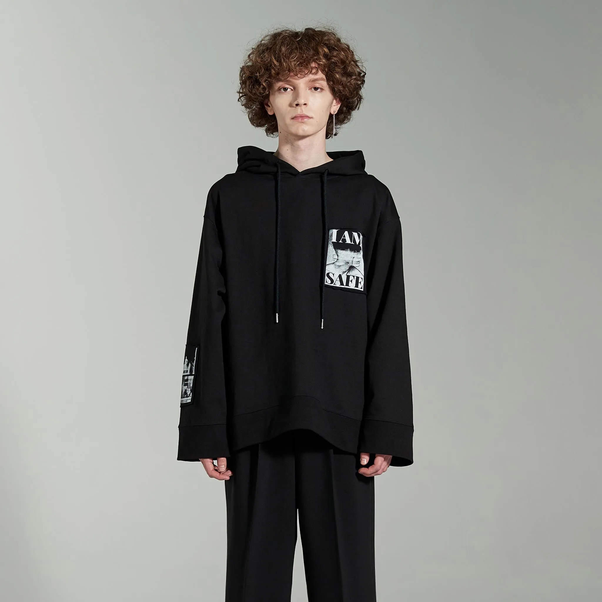 ADD I Am Safe Patch Avantgarde Hoodie Black