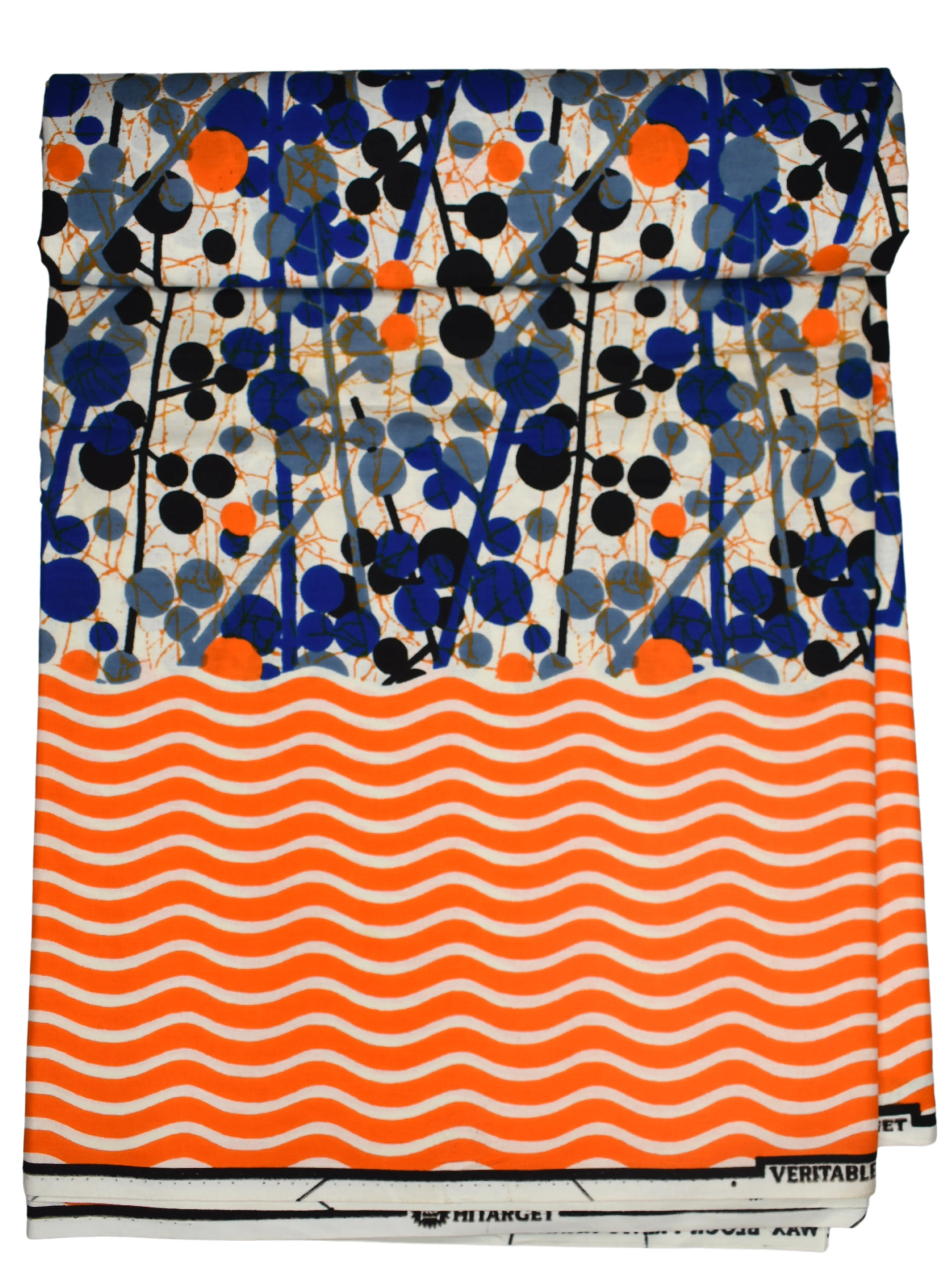 African Print  blue and orange algae - CA167