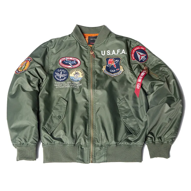 Air Force Badge Embroidery Men's Bomber Jacket