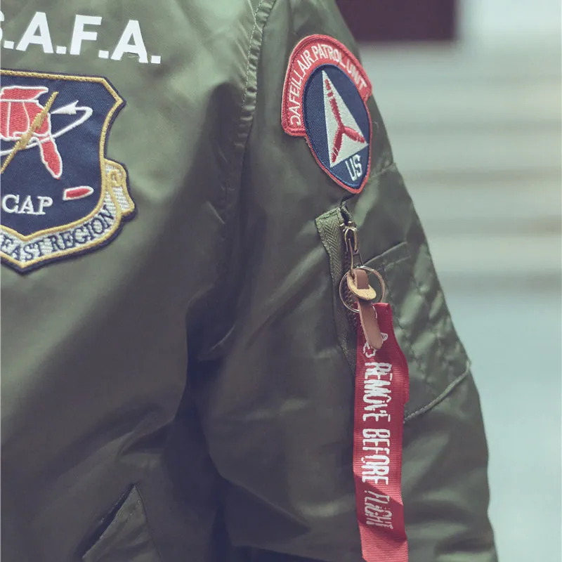 Air Force Badge Embroidery Men's Bomber Jacket