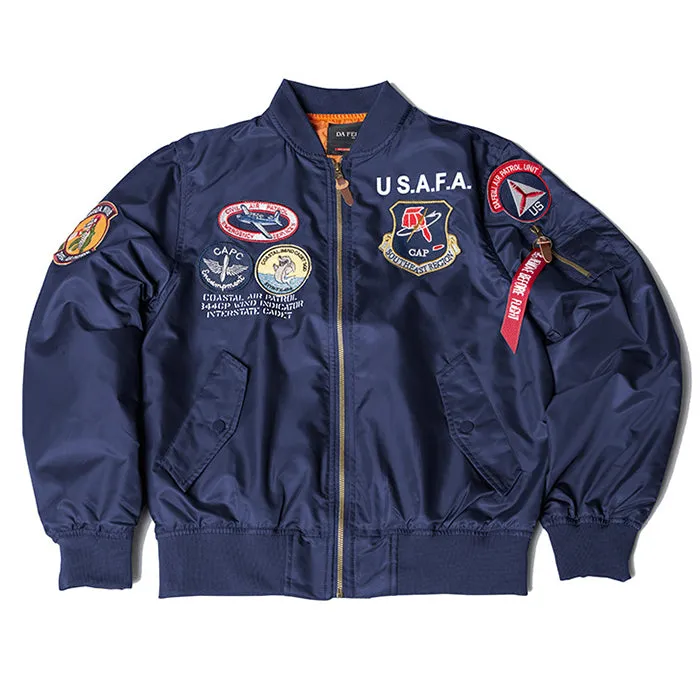 Air Force Badge Embroidery Men's Bomber Jacket