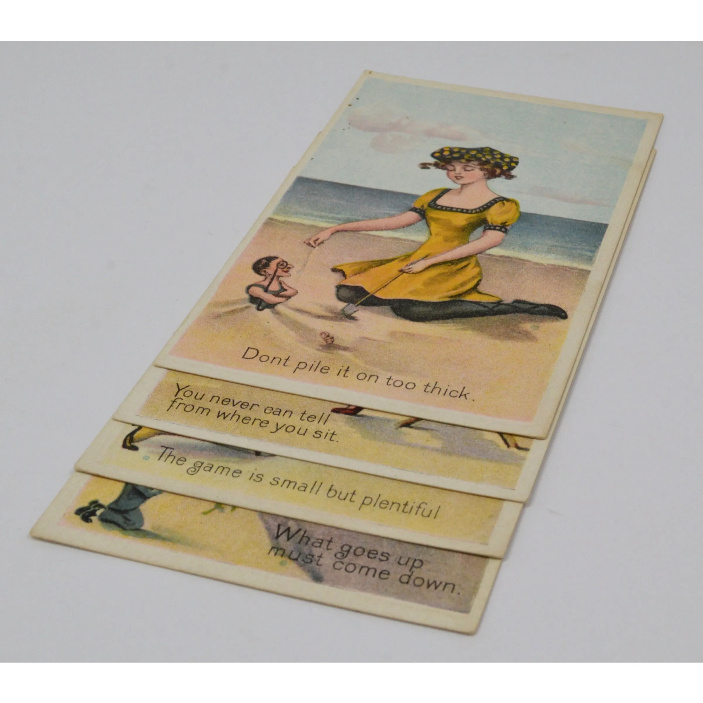 Antique Advertising POST CARD Lot of 4 "SUMMER GIRLS SERIES" c.1910 Pretty Women