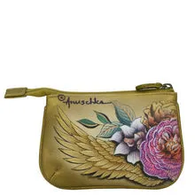 ANUSCHKA 1107 MEDIUM ZIP POUCH ANGEL WINGS