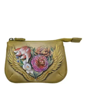 ANUSCHKA 1107 MEDIUM ZIP POUCH ANGEL WINGS