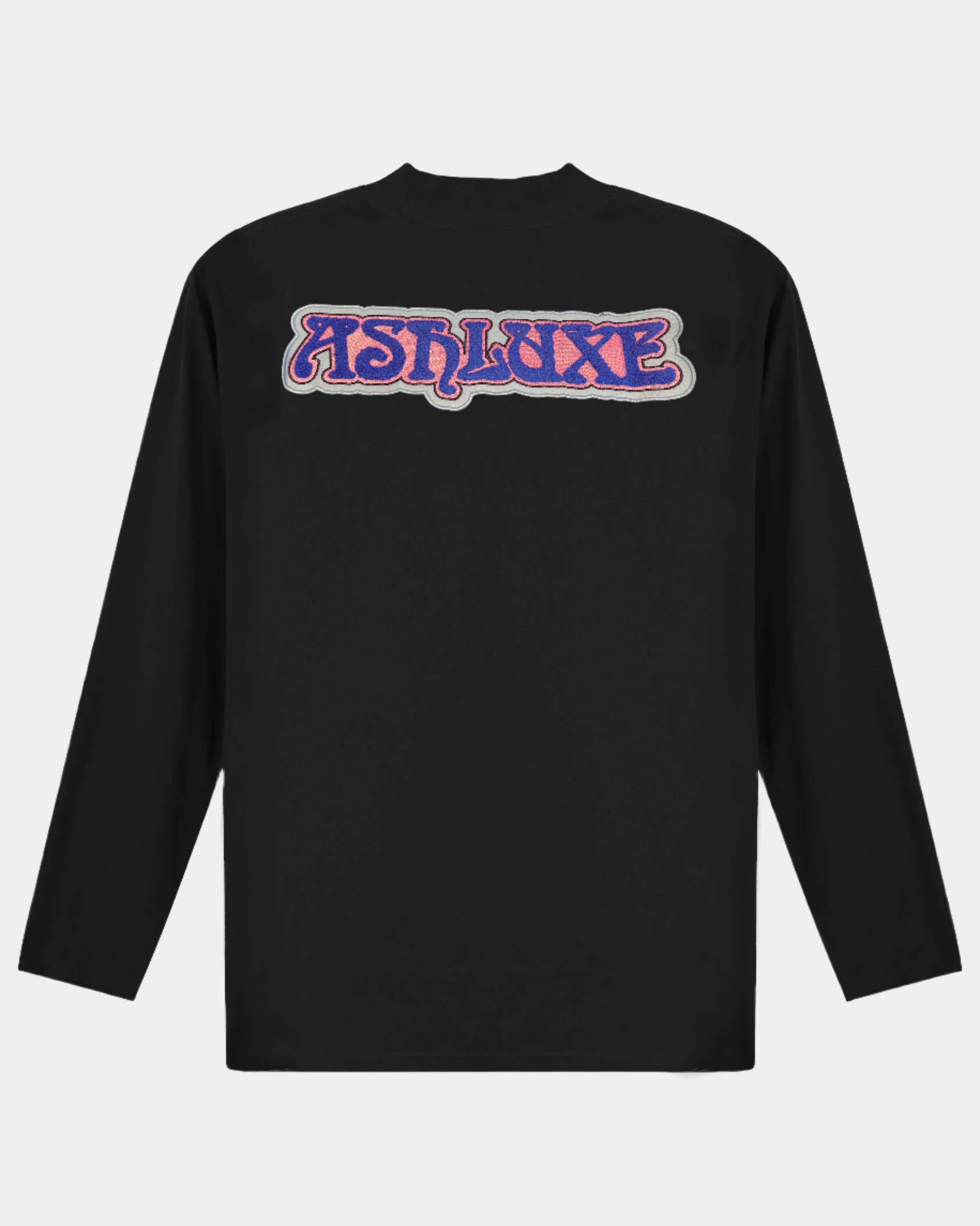 Ashluxe Patch Logo Longsleeve Sweatshirt  Black