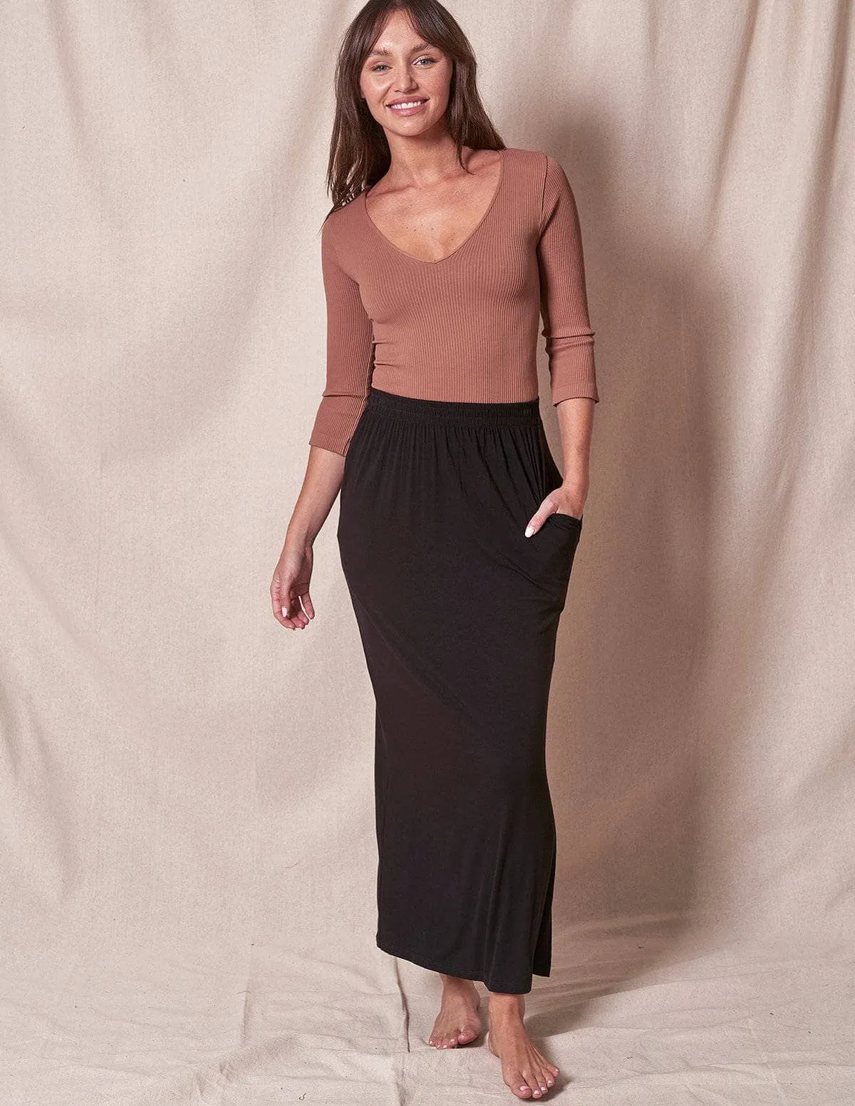 Bamboo Straight Skirt