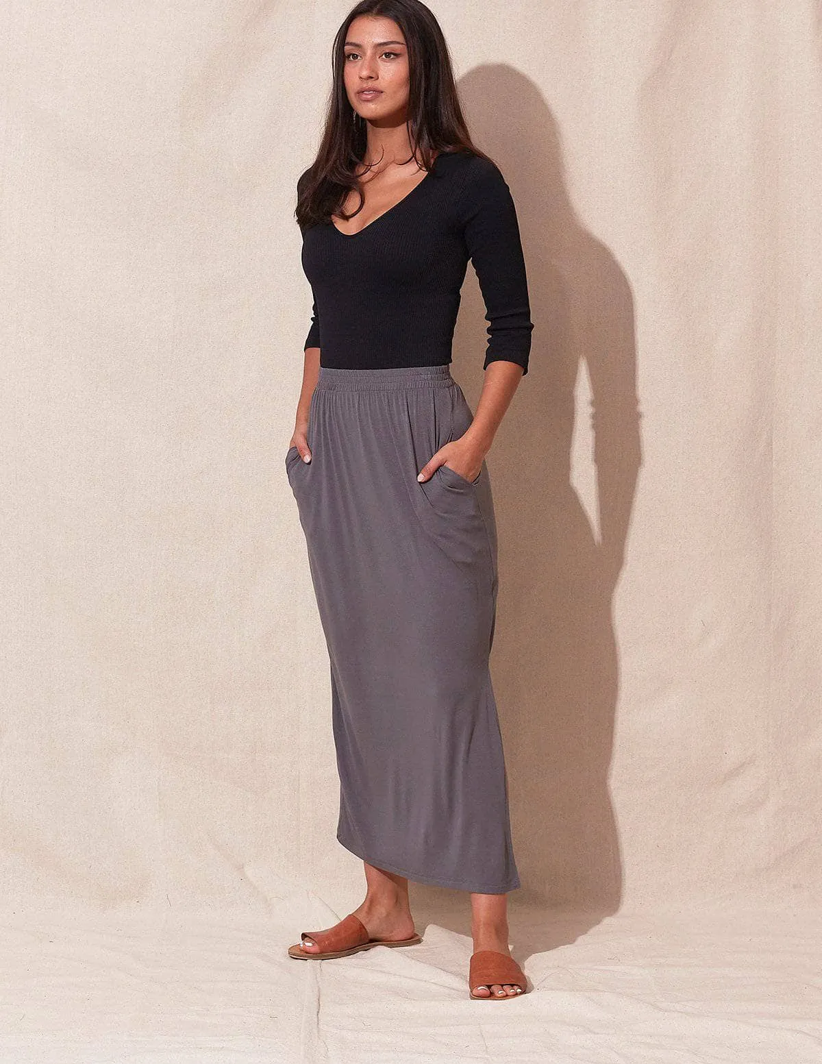 Bamboo Straight Skirt