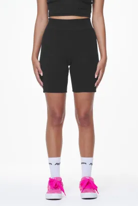 Barrie Rib Biker Shorts Black