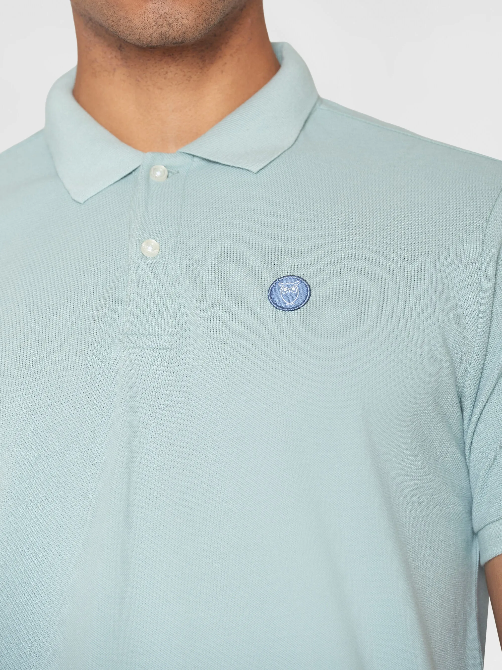 Basic badge polo - Gray Mist