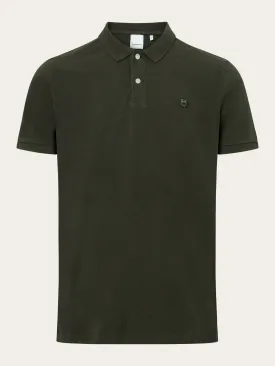 Basic badge polo - Green melange