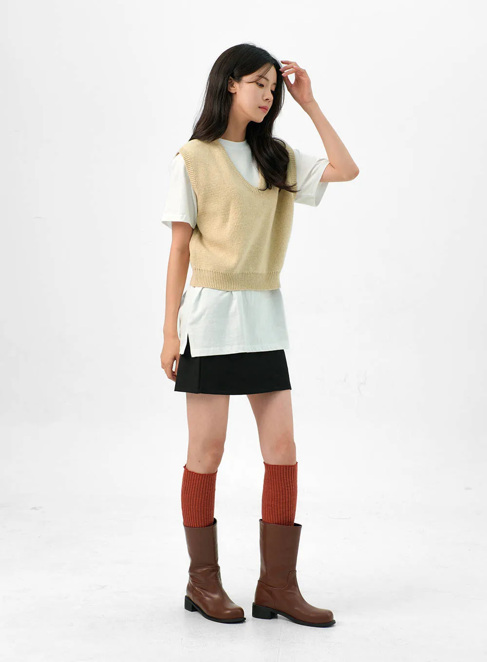 Basic Cotton Mini Skirt OG323