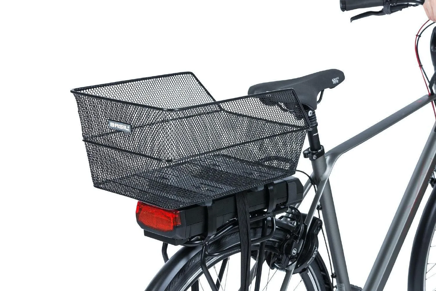 Basil Cento WSL - Bicycle Basket - Rear - Black