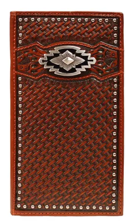 Basket Weave Aztec Concho Rodeo Wallet