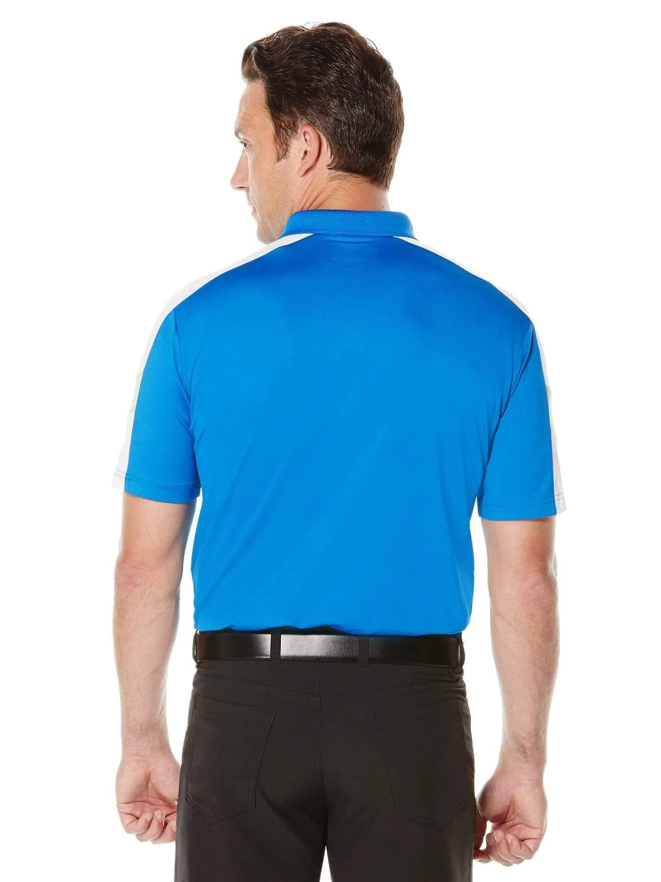 Big & Tall Embossed Three Color Blocked Polo