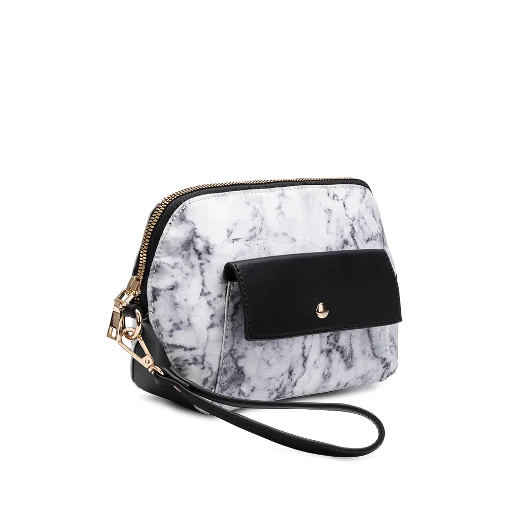 BIKOSTAL White Marble Crossbody