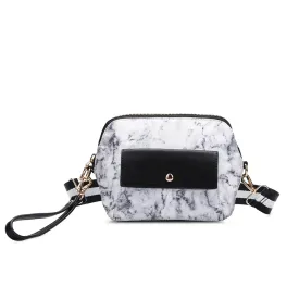 BIKOSTAL White Marble Crossbody