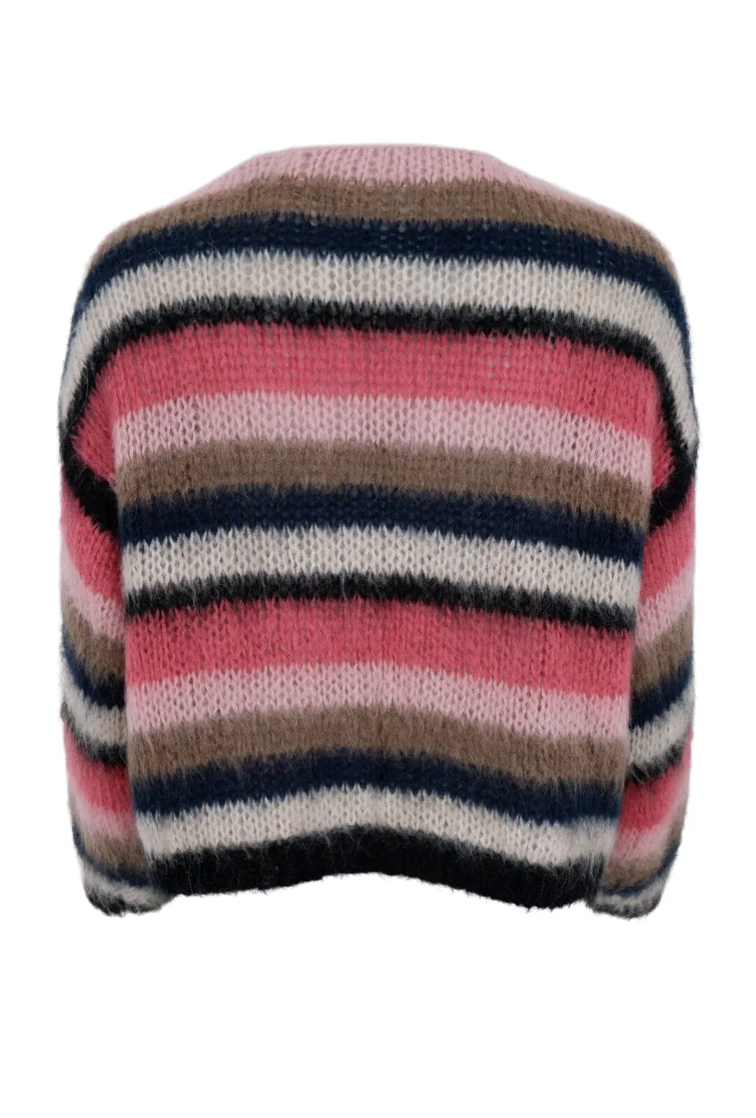 Black Colour - Bccasey Multi Striped Cardigan - Multi Rose