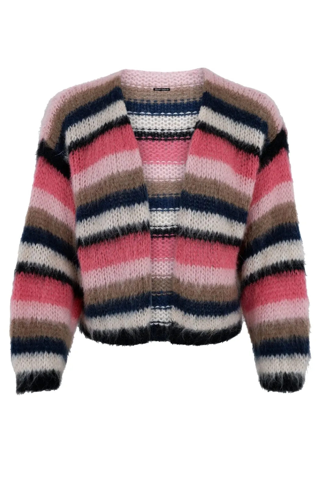 Black Colour - Bccasey Multi Striped Cardigan - Multi Rose