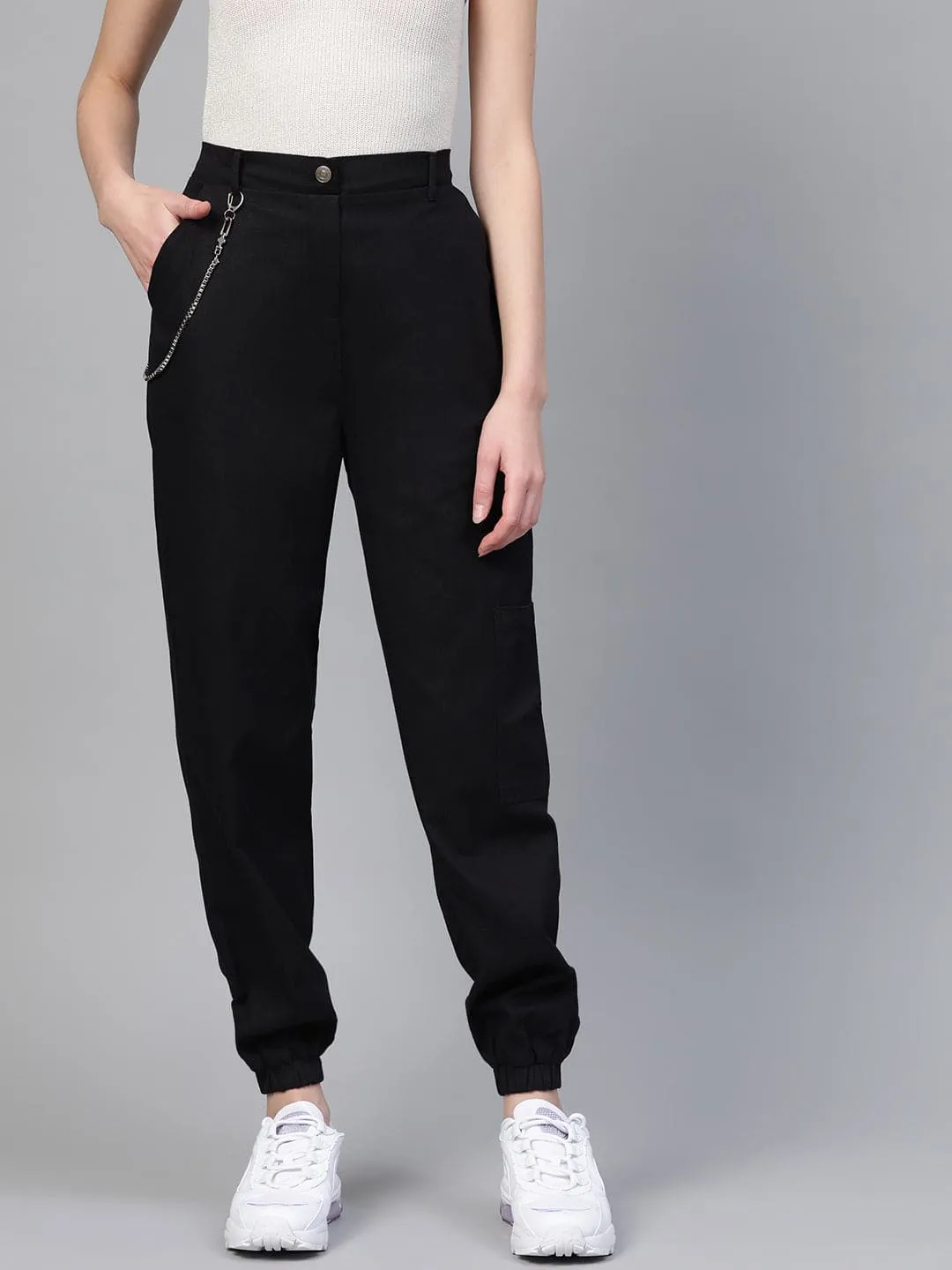 Black Hip-Hop Streetwear Cargo Pants