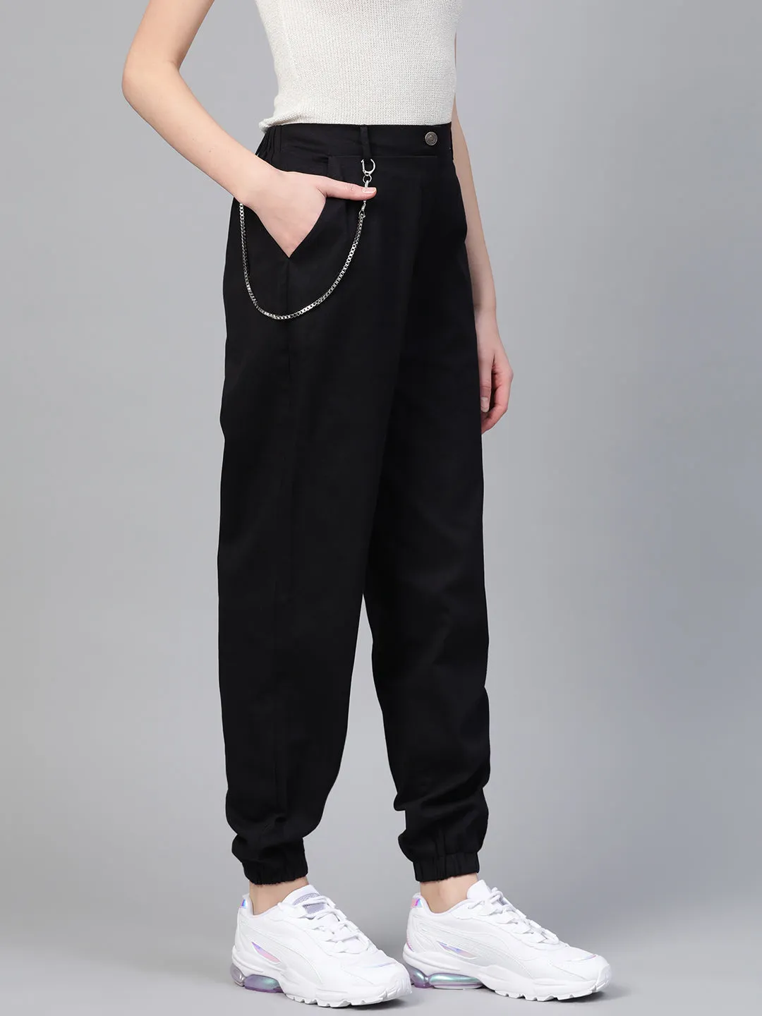 Black Hip-Hop Streetwear Cargo Pants