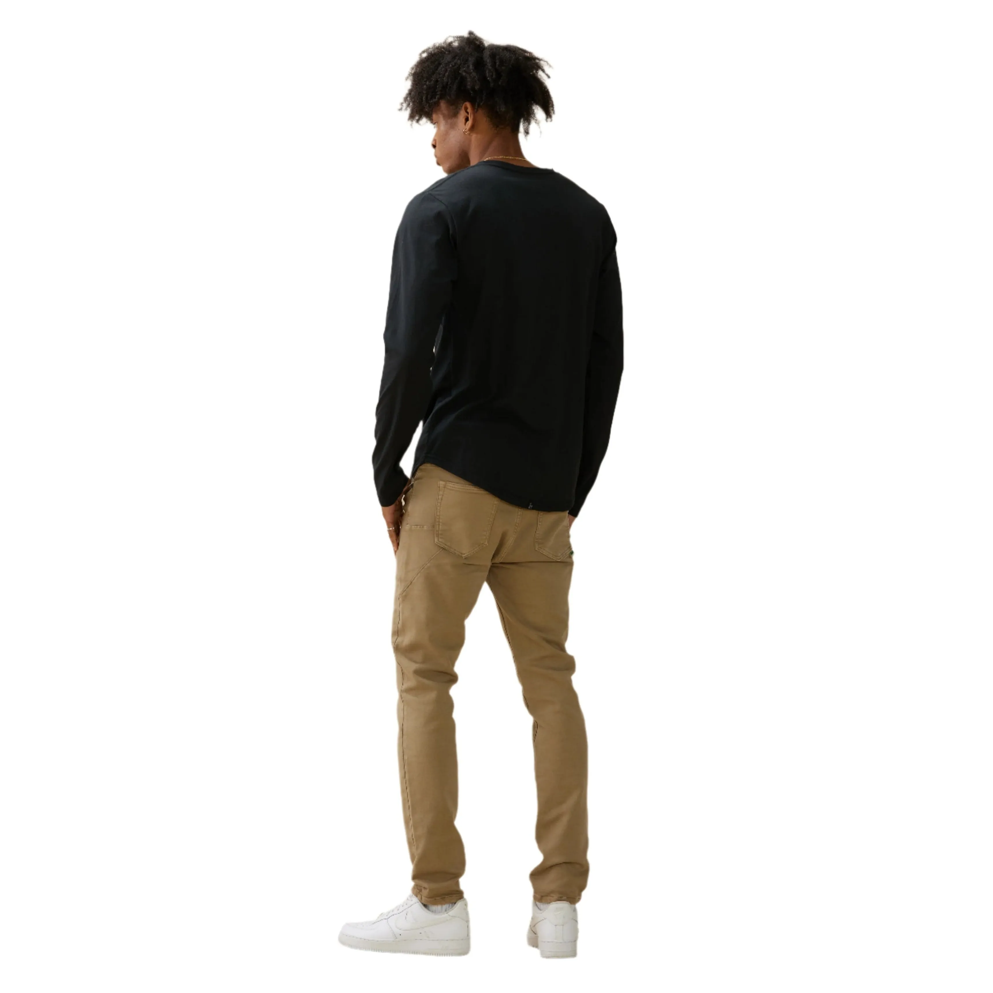 Black Long Sleeve Eazy Scoop Tee