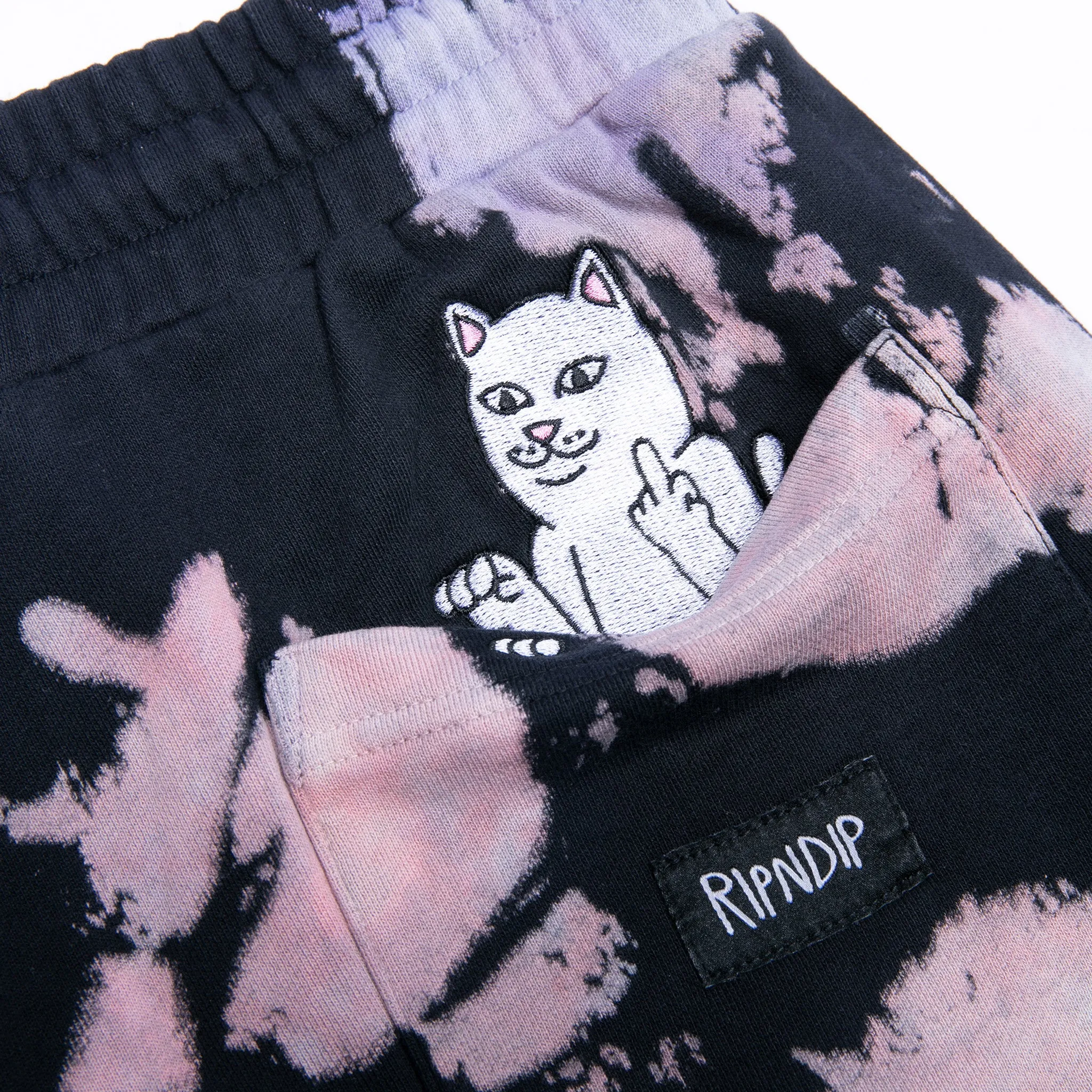 Blaze Sweatshorts (Black/Peach/Purple Tie Dye)