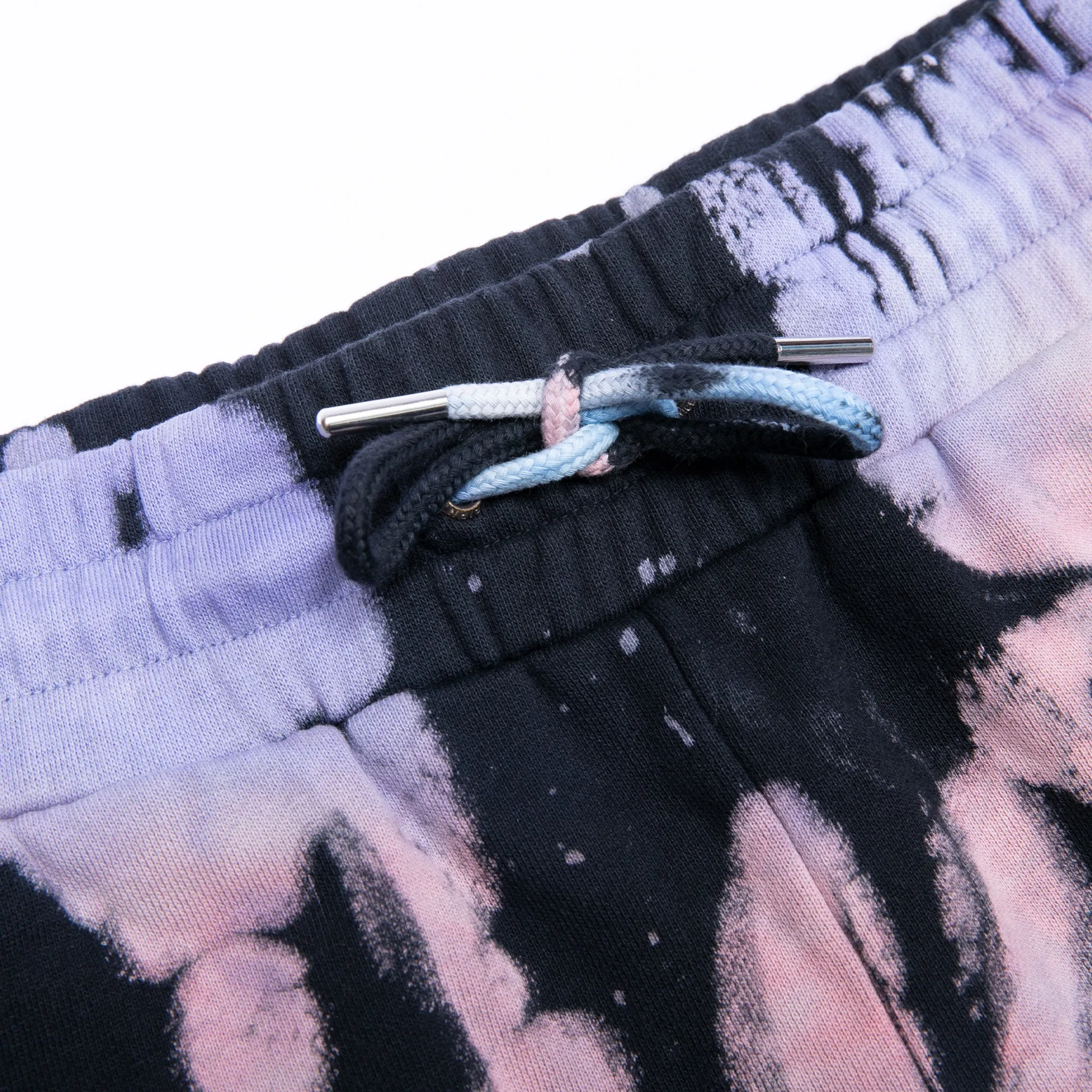 Blaze Sweatshorts (Black/Peach/Purple Tie Dye)