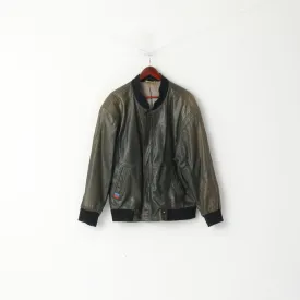 BMW Men 50 M Bomber Jacket Leather Biker M Style Vintage Green Vintage West Germany Top