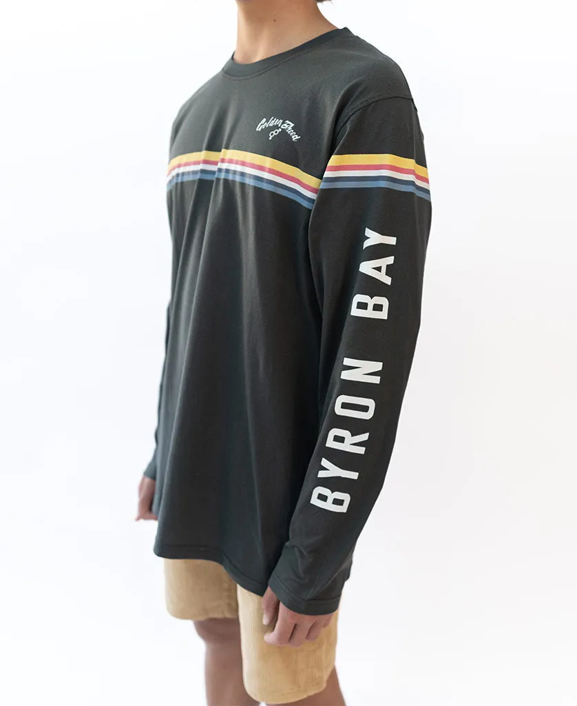 Byron Cali LS Tee | Wash Black