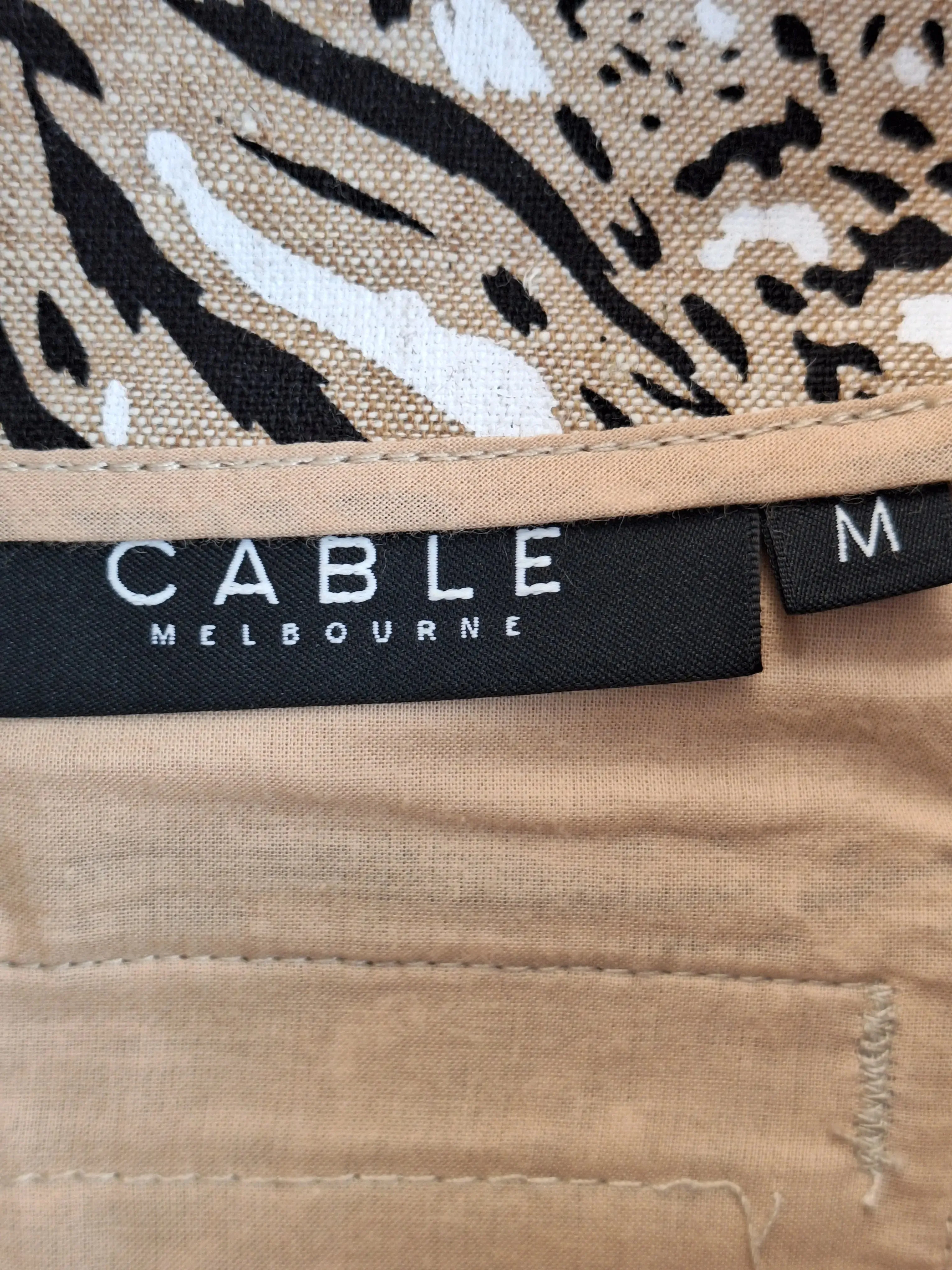 Cable Linen Blend A-line Shorts Size M