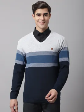 Cantabil  Men Grey Melange Sweater