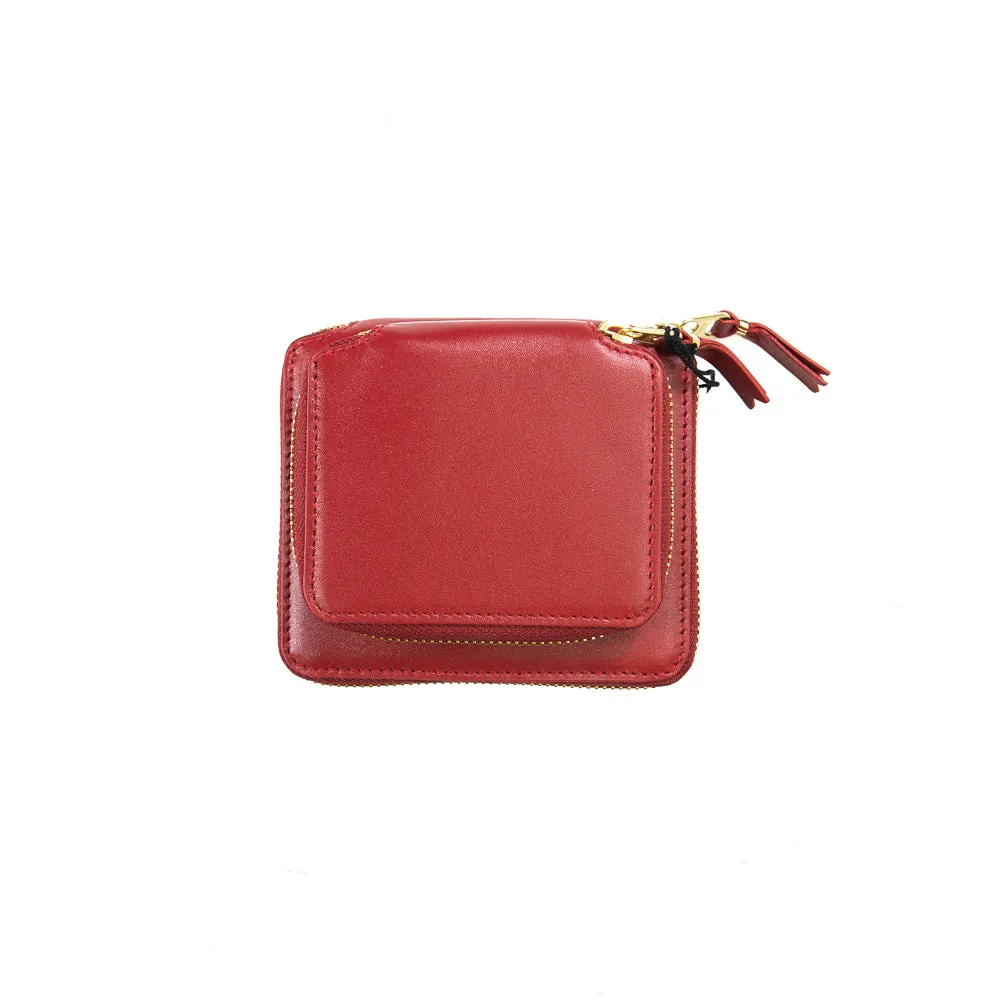 CDG Outside Pocket Zip Wallet (Red)