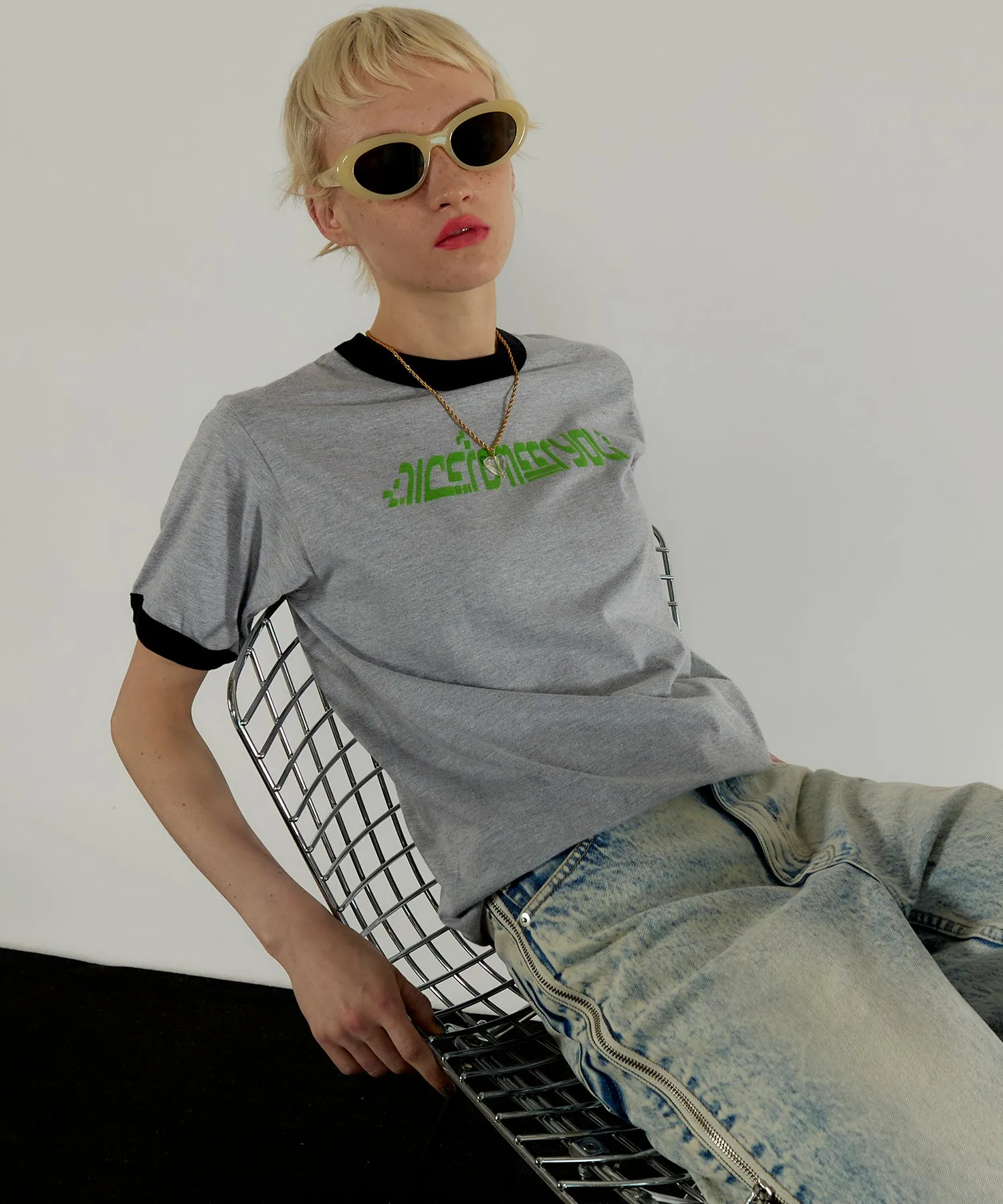 【CHIE NINOMIYA COLLABORATION】Nice To Meet You Ringer Tee