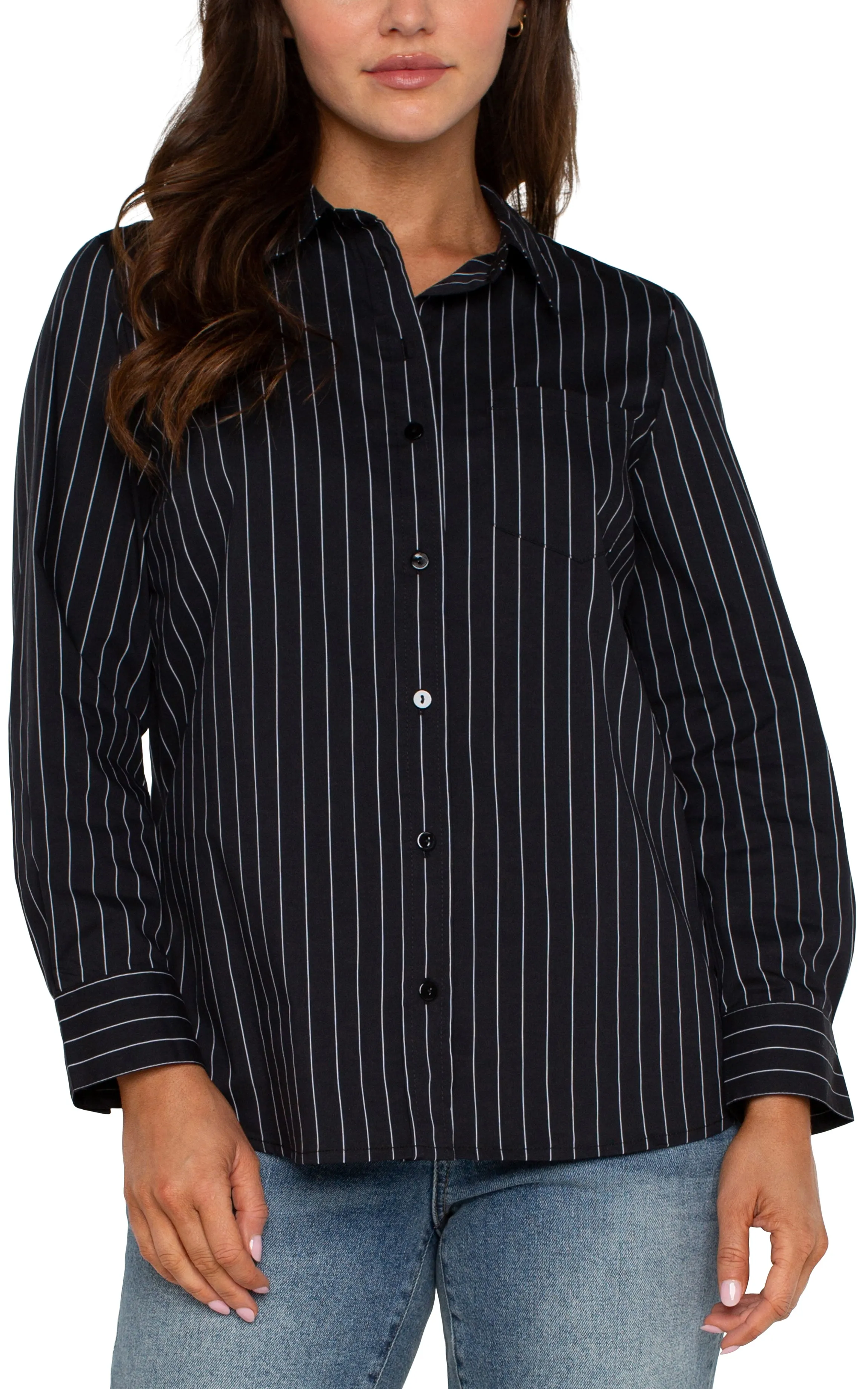 CLASSIC BUTTON FRONT POPLIN SHIRT