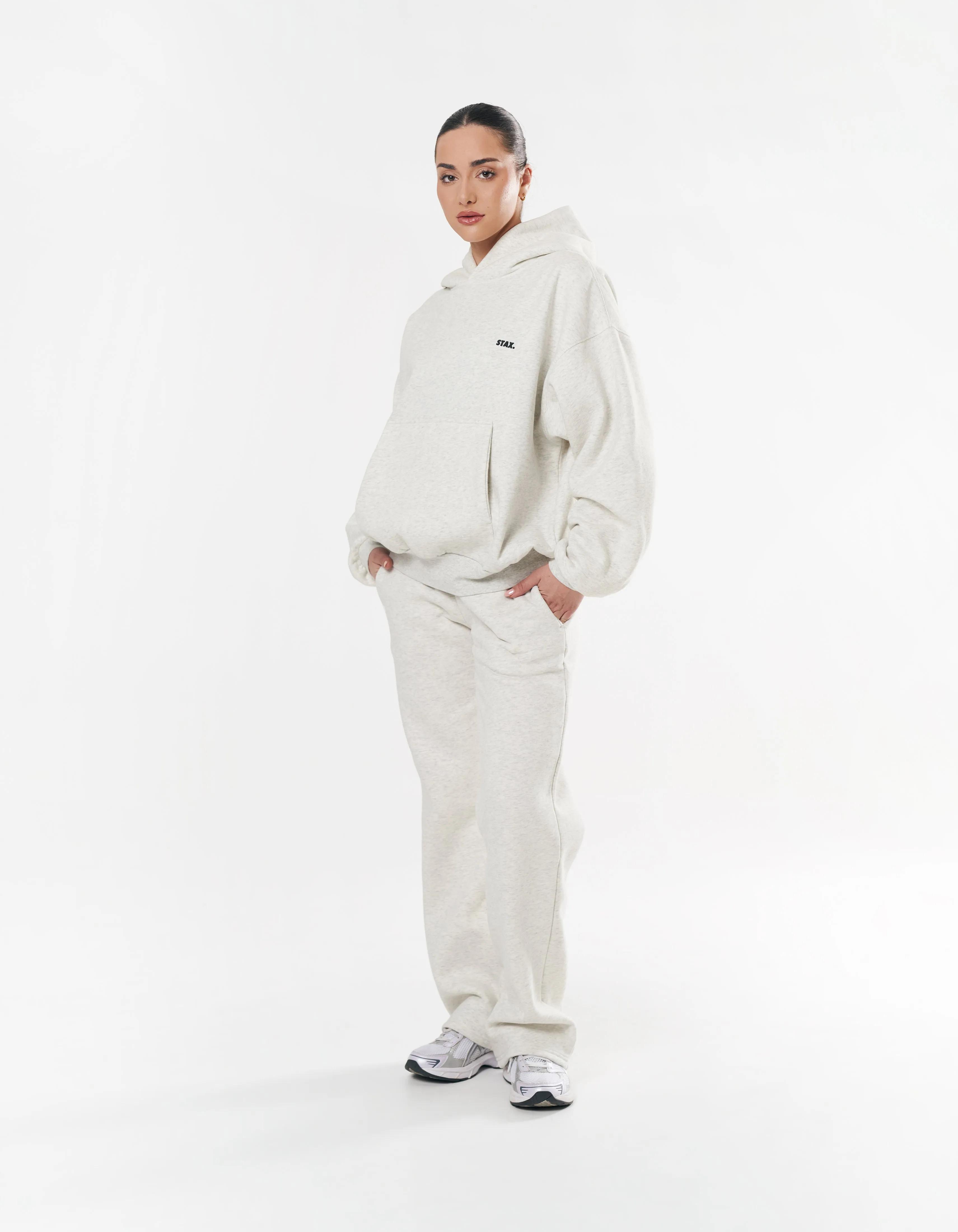 Classic Hoodie - Light Grey/Black