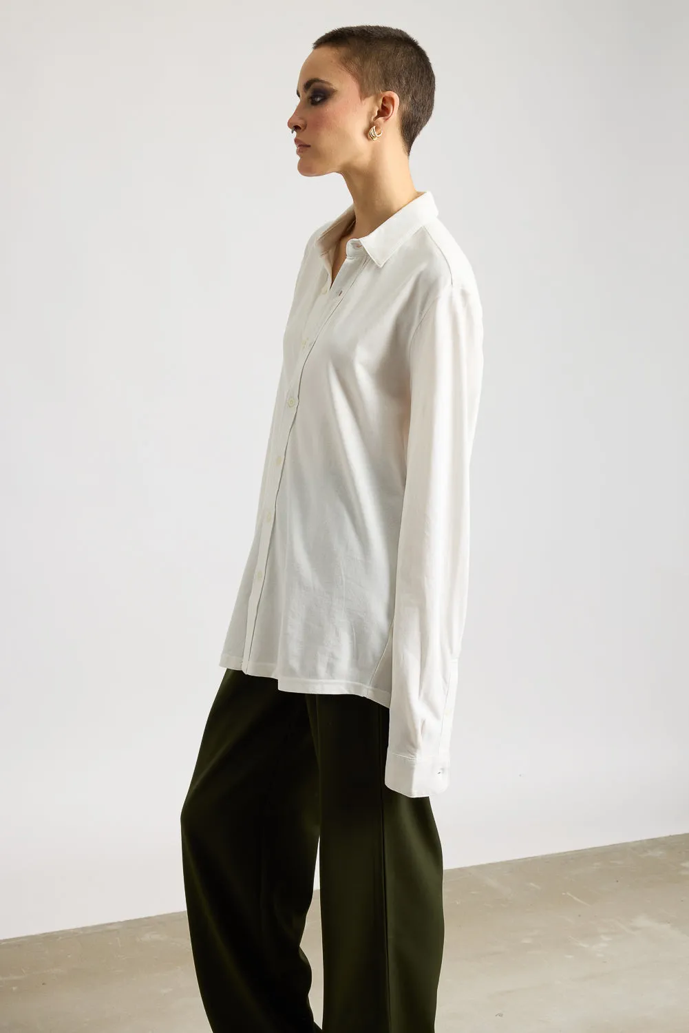 Classic Solid Women's Shirt - Cloud Dancer