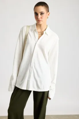 Classic Solid Women's Shirt - Cloud Dancer