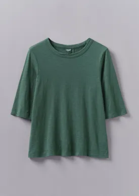 Cleo Garment Dyed Organic Cotton Tee | Marble Green