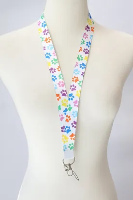 Colorful Paw Lanyard