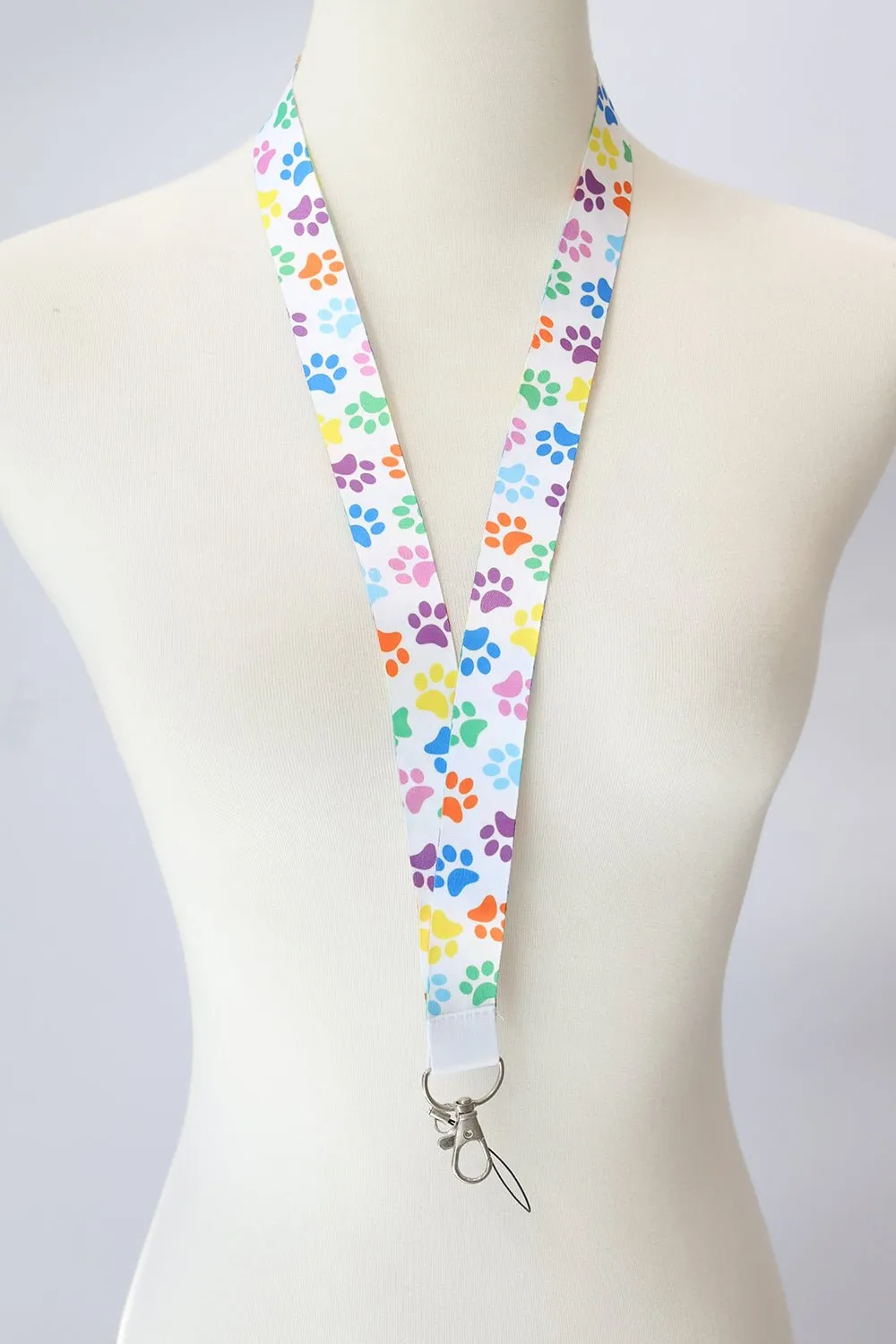 Colorful Paw Lanyard